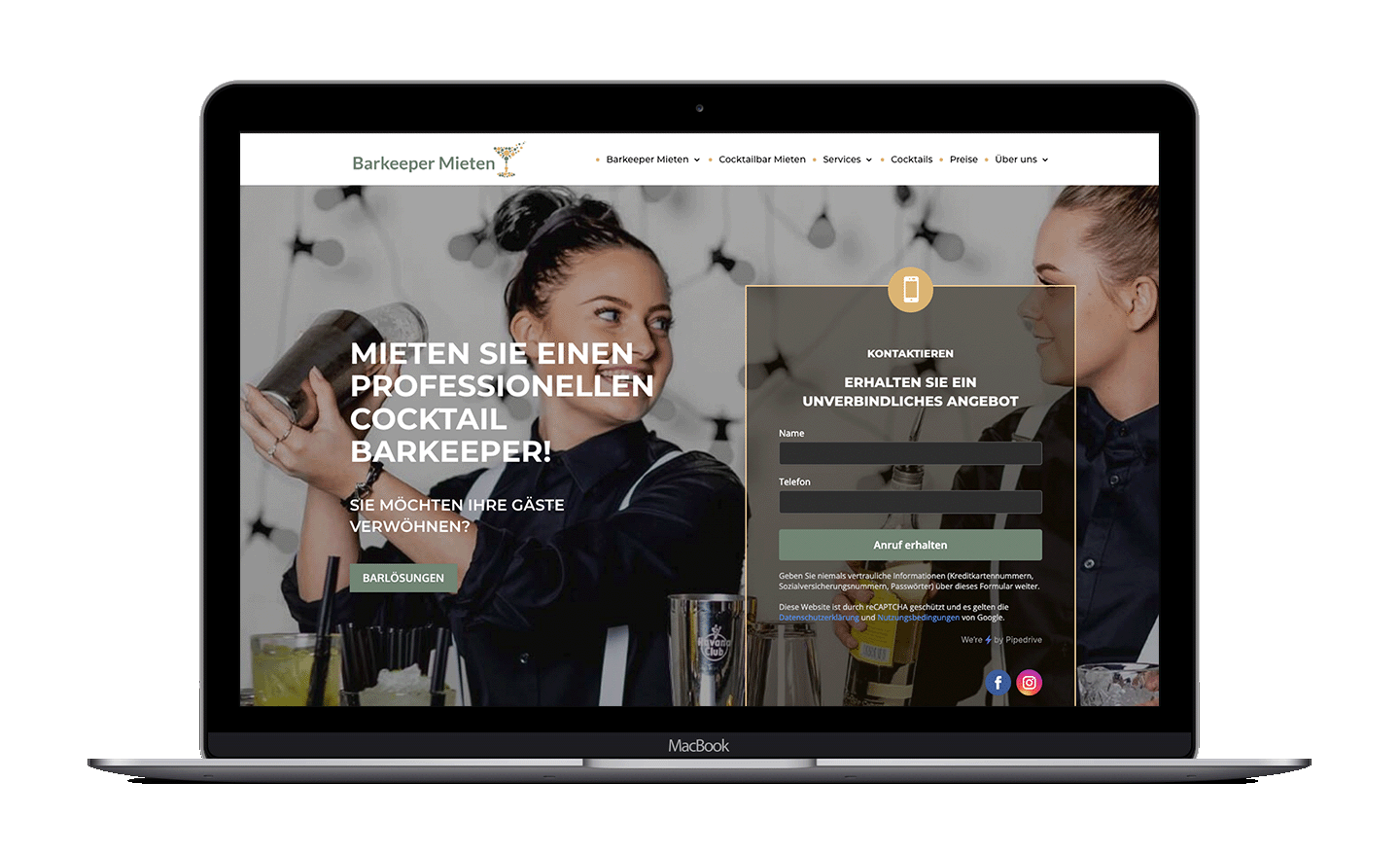 Brand - Barkeeper Mieten